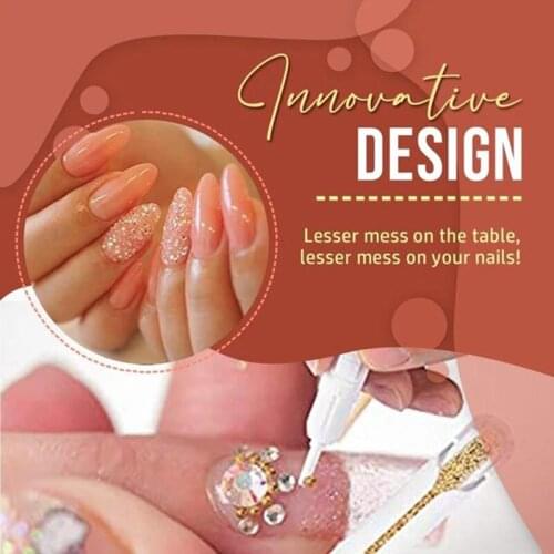 Point Drill Pen Sticky Drill Pen Convenience Sticky Drill Easier to Apply on Nails For Nail Art WXV Sale