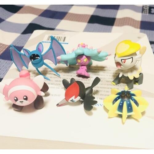 TOMY Pokemon Action Figure WCT Doll Jangmo-o Zubat Stufful Mareanie Rare Model Toy