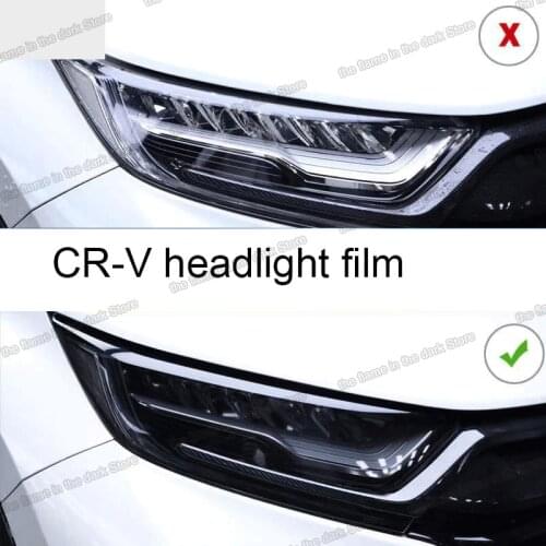 Car headlight anti-scratch protective film for honda cr-v 2017 2018 2019 2020 2021 2022 accessory sticker styling sport crv