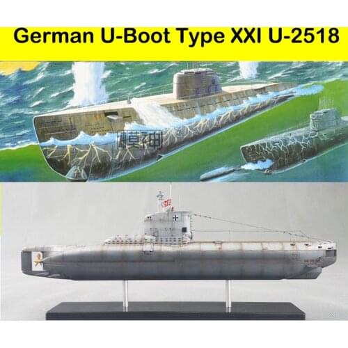 1/144 WWII German Warship U Submarine U-2518 Electric Ups And Downs Plastic Assembly Model Ship