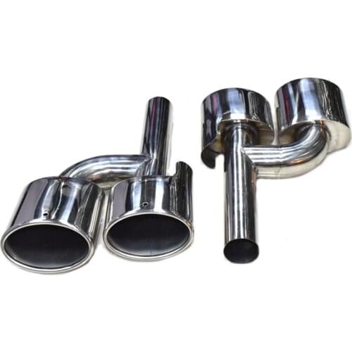 1 Pair Exhaust Tip For Mercedes Benz Class C C63 C65 W204 Exhaust Pipe Muffler Tip 304 Stainless Steel Tailpipe