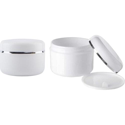 10Pcs Refillable Travel Face Cream Lotion Cosmetic Container Sample Bottles 20g/30g/50g/100g/250g Plastic Empty Makeup Jar Pot