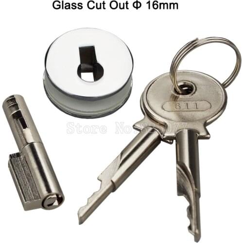 12PCS All Keyed Alike Sliding Glass Showcase Lock Suits Display Cabinet Lock Glass Door Lock JF1387