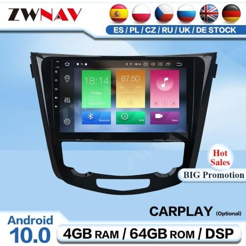 Carplay 2 Din Android For Nissan QASHQAI X-Trail 2014 2015 2016 2017 2018 2019 Radio Receiver Audio Stereo Player GPS Head Unit
