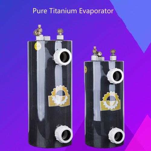 Pure Titanium Evaporator, Seafood Fishpond Chiller Accessories, Seawater Freshwater Refrigerator Titanium Barrel. 1.0HP