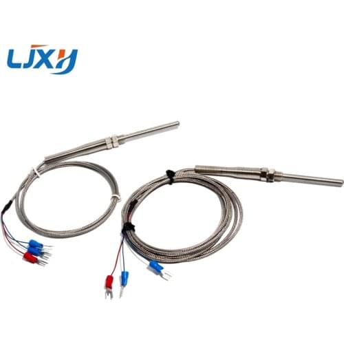 LJXH PT100 Thermocouple Temperature Sensor Probe M8x1.25 Thread Industrial Sensor 5x50mm Probe