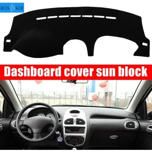 For Peugeot 206 2004 2005 2006-2008 Dashboard Cover Sun Shade Dash Mat Pad Carpet Car Stickers Interior Accessories
