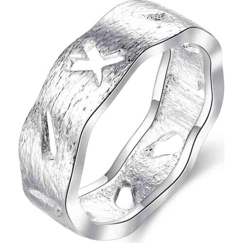 Hot sell online shopping india silver plated wedding ring Carved designs opal horloge SMTR752