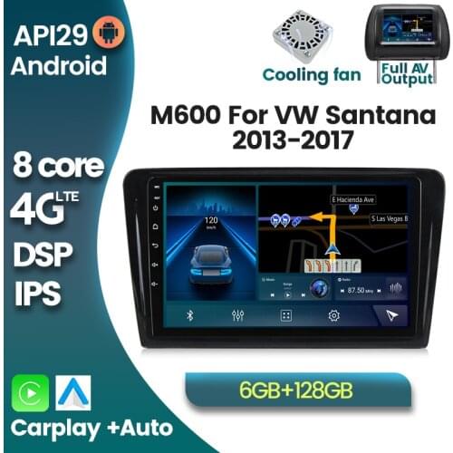 HD 1280x720 DSP Android 10 Car Multimedia Player Navigation GPS for VW Skoda Rapid 2013 2014 Santana 2015-2018 Autoradio Carplay