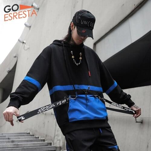 Hip Hop Hoodie Sweatshirts Men Spring Autumn Japanese Streetwear 2020 Oversize Tide Brand Pullovers Casual Cotton Hooded Jacket