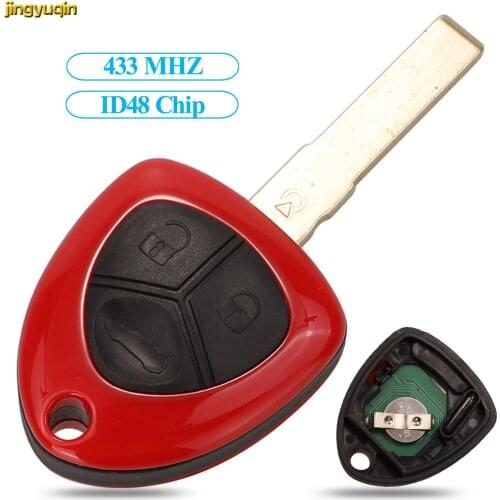 Jingyuqin Remote Smart Car Key 433MHZ ID48 Chip For Ferrari 458 Italia California 599 GTB Fiorano FF Complete Horse Fob 3 Button