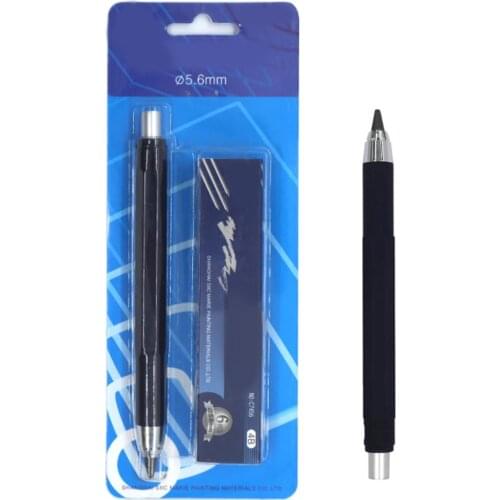 1pcs 5.6mm Automatic Pencil Set Sketch Pencils with 6pcs 4B Graphite Pencil Lead for Drawing Sketching Crafting Art Supplies