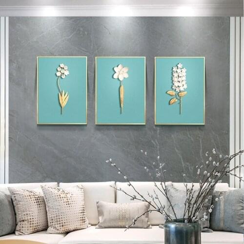 Creative Living Room Restaurant Setting Wall Hanging Decor Pastoral Style Three-dimensional Wrought Iron Hanging Decoration