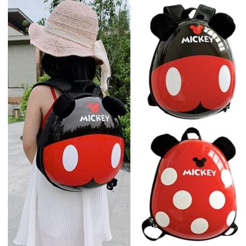 Disney Mickey Mouse Hard Shell Backpack Cute Cartoon Anime Figure Minnie Student Pack Childrens Birthday Gifts 2-5Y