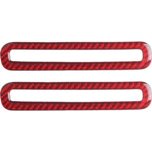 2 Pcs For Mustang Modification Door Air Conditio Outlet Cover Wrap Smooth Edge Dirty-proof Steering Wheel Trim