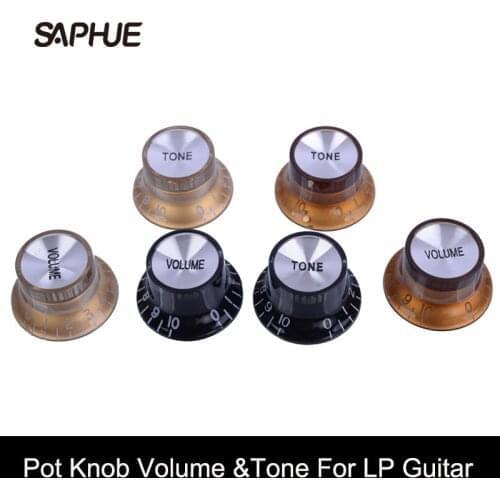 A set Guitar Pot Knob Volume & Tone Control Knobs for LP Electric Guitar Music Accessory Gold/Coffe/Black