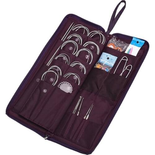 DIY 99 pcs hand knitting needles set, stainless steel double ends Needles Kit Weave Craft Tools
