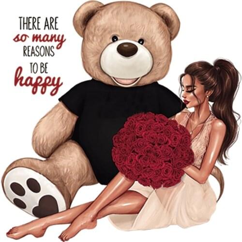 Big Doll Girls Clothing Patches Rose Girl Sticker Diy Accessory Iron On Clothes Stickers Heat Transfer Fashion Thermal Patches