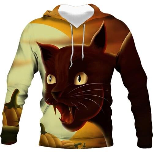 Autumn and winter new mens casual hooded sweater 3D printing sportswear long-sleeved sweater mens casual hoodie