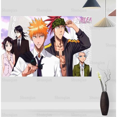 New Arrival Bleach Anime Poster Canvas Fabric Wall Art Poster Print Painting Nature Decoration Modern Home Decor Poster 0422