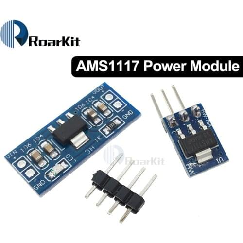 Free shipping AMS1117 3.3V 5V DC-DC Step-Down power supply module AMS1117-5.0V Power Buck module AMS1117-3.3V LDO 800MA