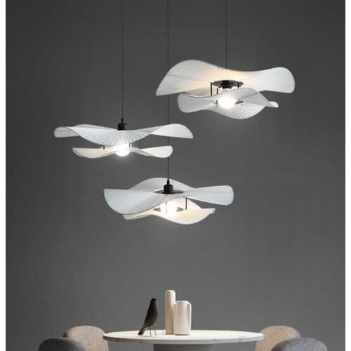 Nordic Modern Minimalist Fabric Led Ceiling Chandelier for Home Dining Living Room Bedroom Decor Light Restaurant Pendant Lamp