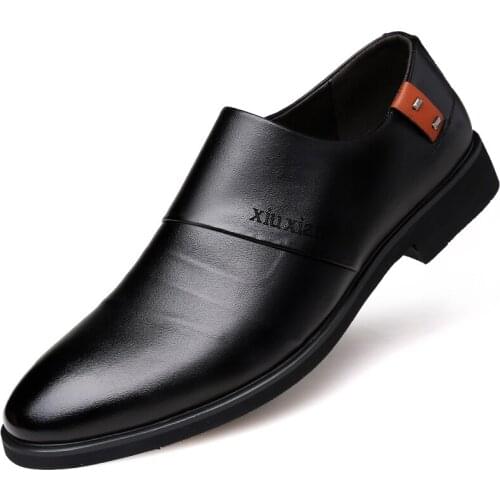 Casual Shoes Leather Men Casual Shoes Luxury Brand 2020 Mens Loafers Moccasins Breathable Slip on Lazy Driving Shoes Black