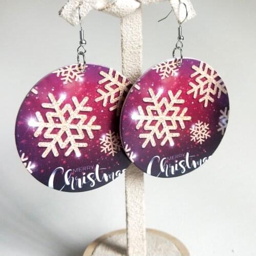 Roform Christmas series 6cm Good Quality Round Wood Earrings Fashion African style Earings for women Pendant 2020 novelty