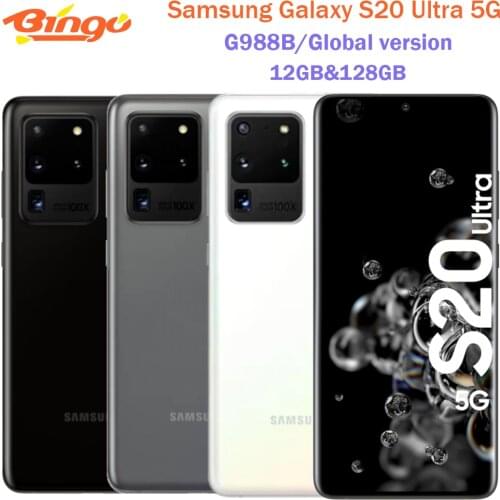 Samsung Galaxy S20 Ultra 5G G988B Global Version Original Mobile 6.9" 108MP 12GB&128GB Quad Cameras Exynos Octa Core Cell Phone