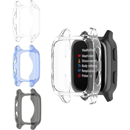 Smart Watch Protective Case Cover for Garmin Venu SQ Smartwatch Scratch Resistant TPU Shell Frame Thin Replacement Bumper bezel