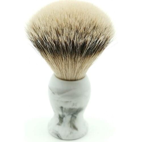 TEYO Super Silvertip Badger Hair Shaving Brush of Landscape Handle Perfect for Wet Shave Soap Safety Double Edge Razor