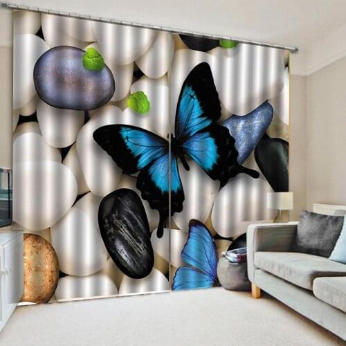 Butterfly Animal Nature 3D Printing Blackout Curtain Bedroom Living Room Home Decoration for Children Boys Girls