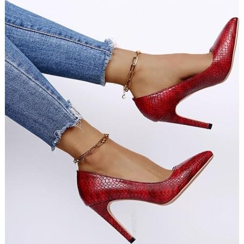 New Style Women Summer Dress Shoes Pumps High Heels Pointed Toe Slip-on Sexy Concise Party Office Style Shoes