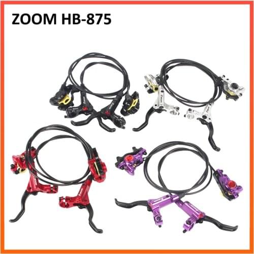 Zoom HB875 MTB Bike Hydraulic Brake Left Front Right Rear Kit 800/1400 Size Oil Pressure Disc Brake Set Cycling accessories