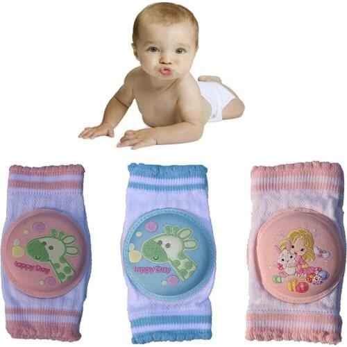 1Pair Baby Kneepad Cute Animal Cartoon Children Knee Pads Doll Learn To Walk Best Protection 2019 Cotton Harnesses Leashes
