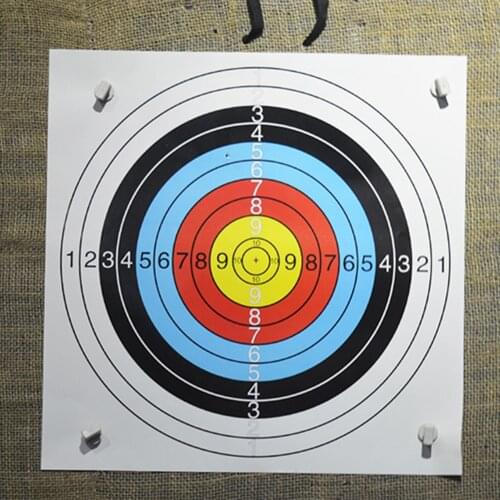 10pcs 40x40cm Professional Archery Targets Paper Durable Practice Training Bow Arrow Darts Papers Hunting Shoot Accessories