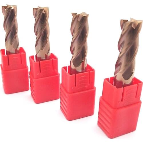 10PCS Endmills HRC60 12.0xD12x75L 4T 12MM CNC Milling Cutter Standard Size Face Mill Carbide Spiral Bits High Quality Flat Mill