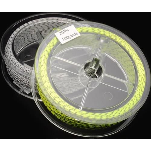 2 pcs 100 Yards 20LB Double Color Fly Line Backing Polyester Braided Fly Fishing Backing Line No Stretch line
