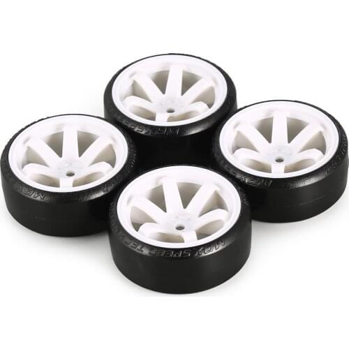 4Pcs RC Hard Pattern Drift Tires Tyre Wheel for Traxxas HSP Tamiya HPI 1:10 RC On-road Vehicle Drifting Car Hard Tyre Set