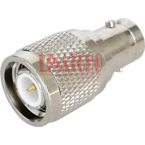 50ohm copper nickel plating adapter connector BNC female to TNC male conventor