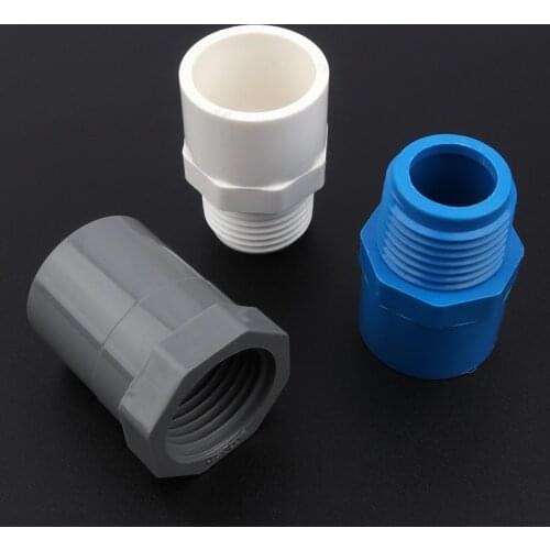 80pcs 20mm~1/2" Female/Male Thread PVC Pipe Connectors Aquarium Fish Tank Adapter Kitchen Faucet Joints Garden Water Connector