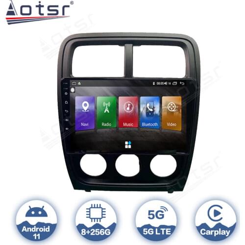 For Dodge Caliber 2009 - 2012 Android Auto Radio 2 Din Car Multimedia Player IPS Screen GPS Navigation CarPlay AutoRadio