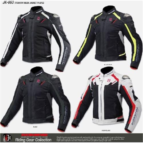 KOMINE jk 063 Titanium Alloy Automobile Race Motorcycle Jacket Ride Service Popular Brands Clothing with Padding