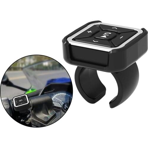 200mAh Car Steering Wheel Bluetooth 5.0 Remote Control Media Button for iOS Android Phone, Car Remote Control