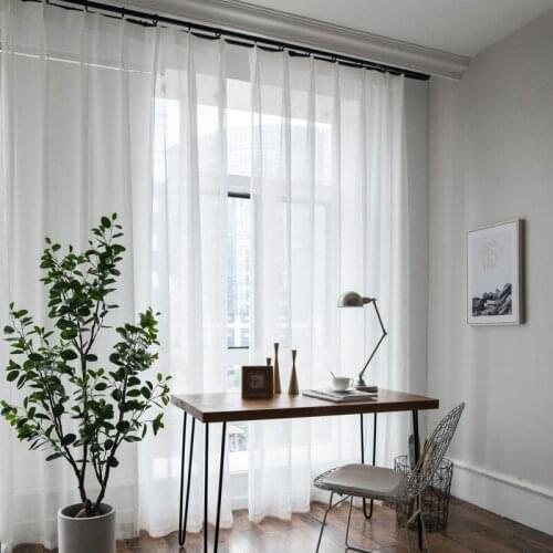 White Tulle Curtains for Living Modern Simple Light Sheers Fabric for Hanging Bedroom Decoration Voile Windows Treatments Blinds