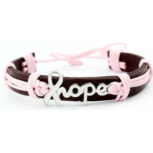 Alzheimers Meningitis Lupus Epilepsy Childhood Mental Cerebral Palsy MS Stethoscope Breast Cancer Awareness Hope Ribbon Bracelet