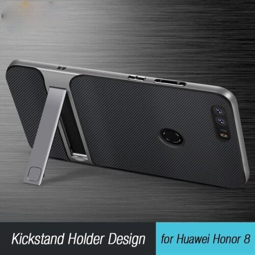 3D Standing Mobile Phone Cases for Huawei Honor 8 Cover Silicon TPU PC 360 Protective Funda Capa Carcasa Honor8 Back Armor Coque