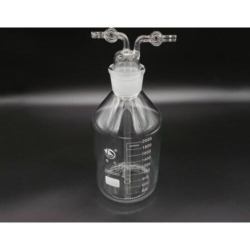Drechsel gas washing bottle ,Capacity 2500ml,Lab Glass Gas Washing Bottle,Shisha hookah