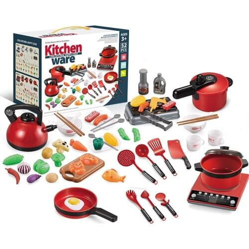 Childrens Kitchen Play House Toy Pancake Maker Bread Maker Salad Meal Kitchen Utensils Suit Role-play Toy for Kids Gifts