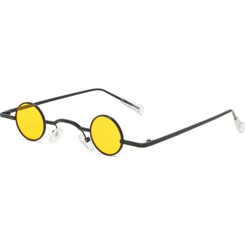Small Round Steampunk Vintage Sunglasses Personality Small Frame Sun Glasses Women Retro Fashion Wide Bridge Punk Eyewear Shades